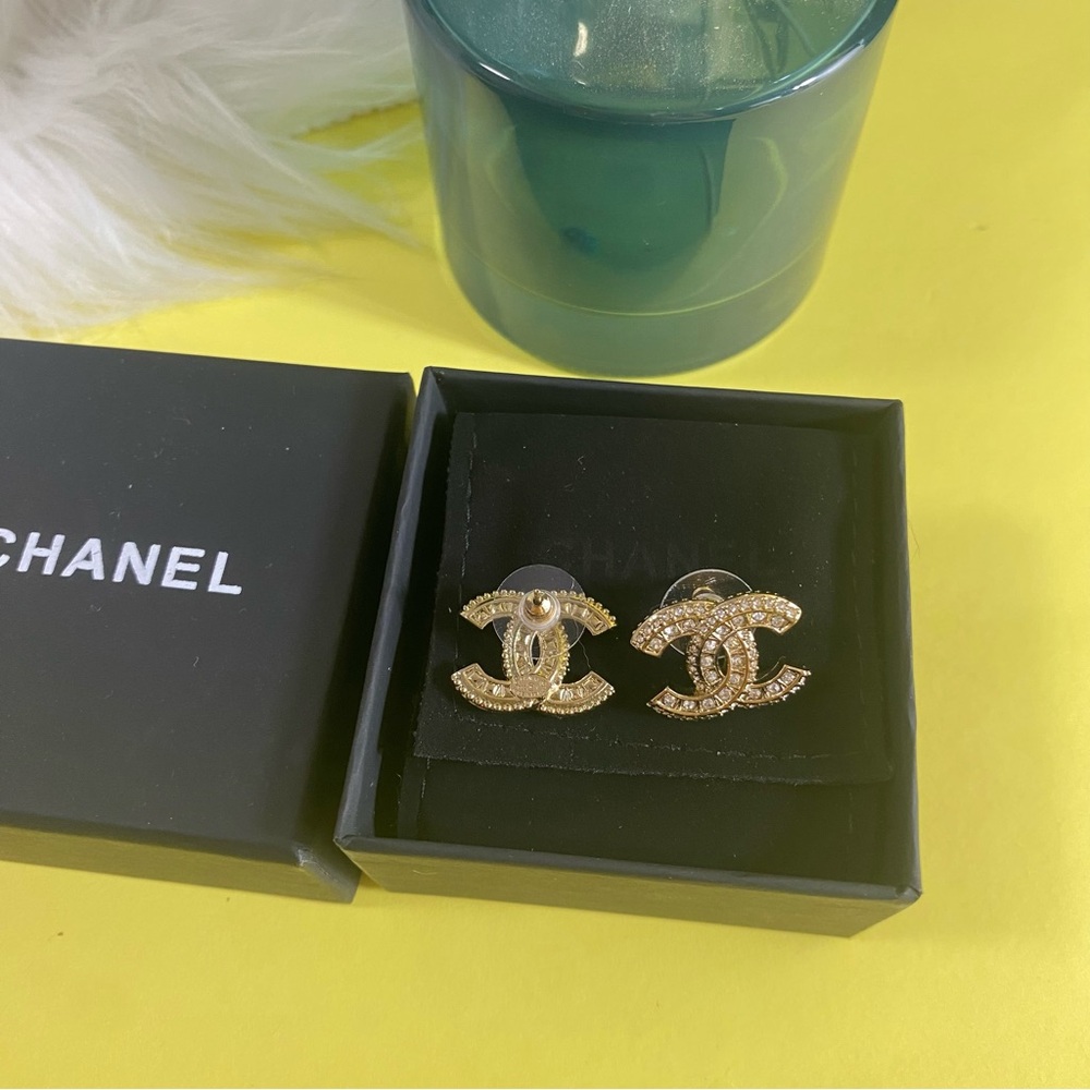 Chanel CC Stud Earrings